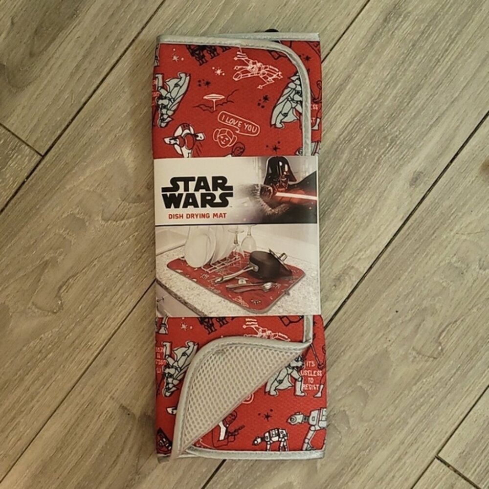 STAR WARS Empire Strikes Back Luke Skywalker Kitchen Dish Drying Mat DISNEY NWT